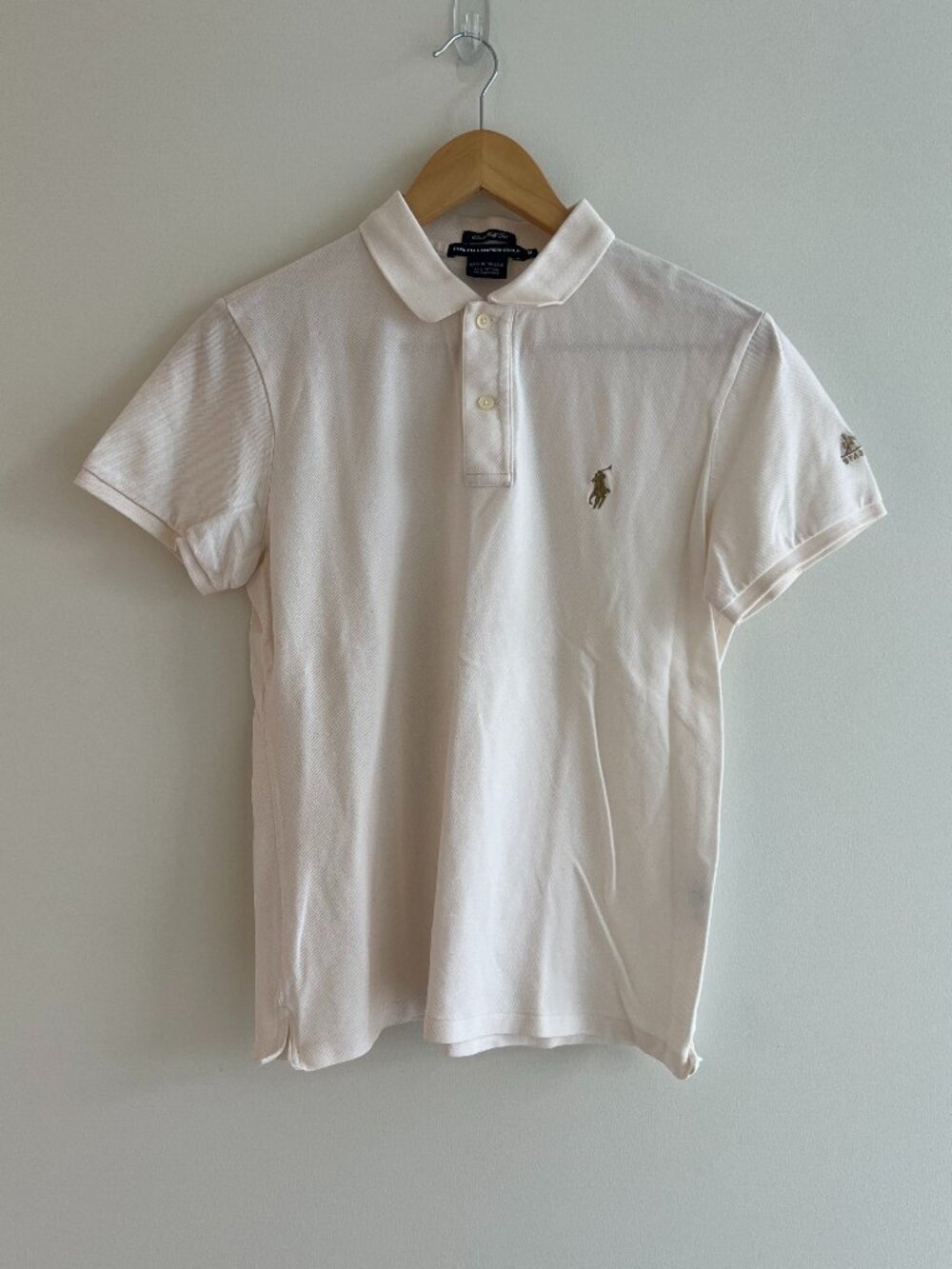 Ralph Lauren‎ Golf Cream Pique Polo Old Money Quiet Luxury Classic Fit Med